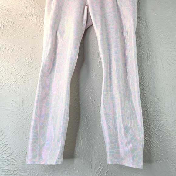 Fabletics Leggings Size Medium Shiny Stretchy Athletic Workout Pull On Pants - Picture 3 of 12